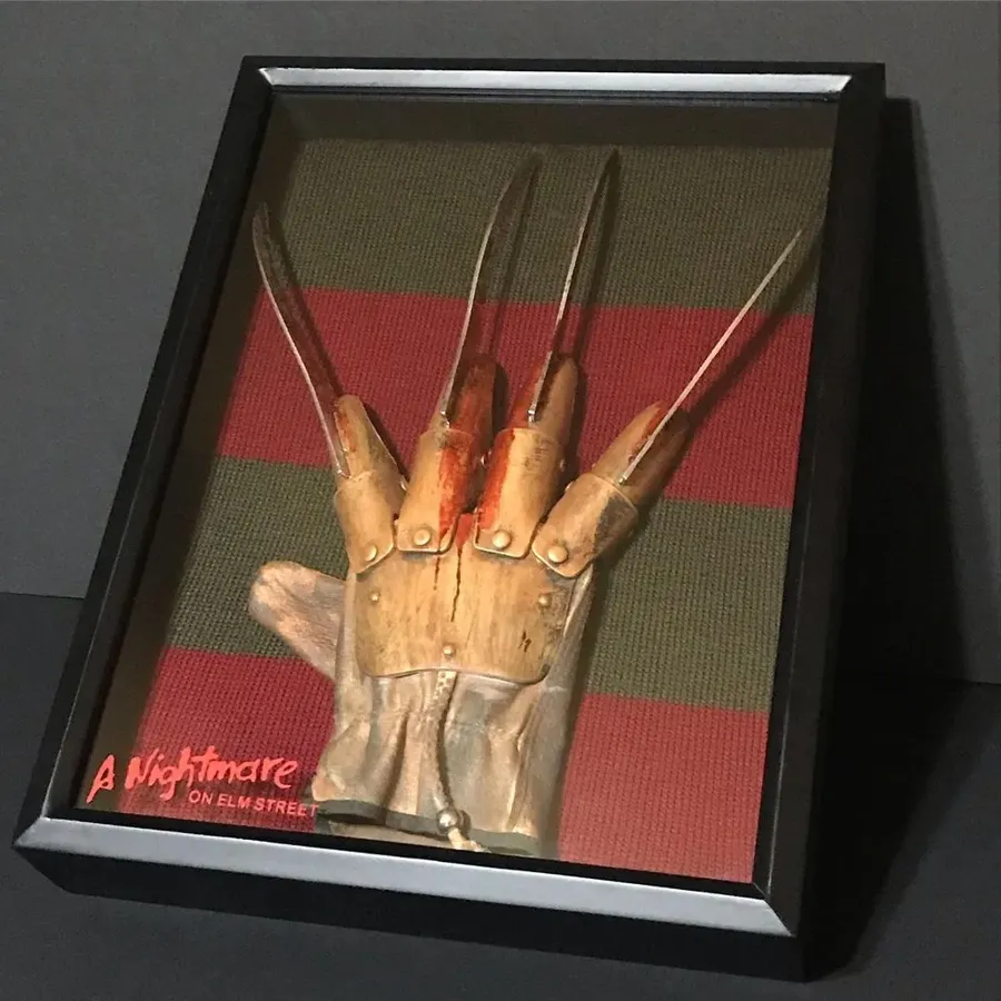 Freddy's Glove Shadow Box Display - Creepy Decor-Halloween