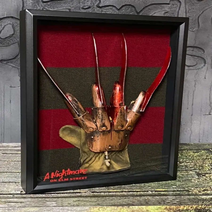 Freddy's Glove Shadow Box Display - Creepy Decor-Halloween