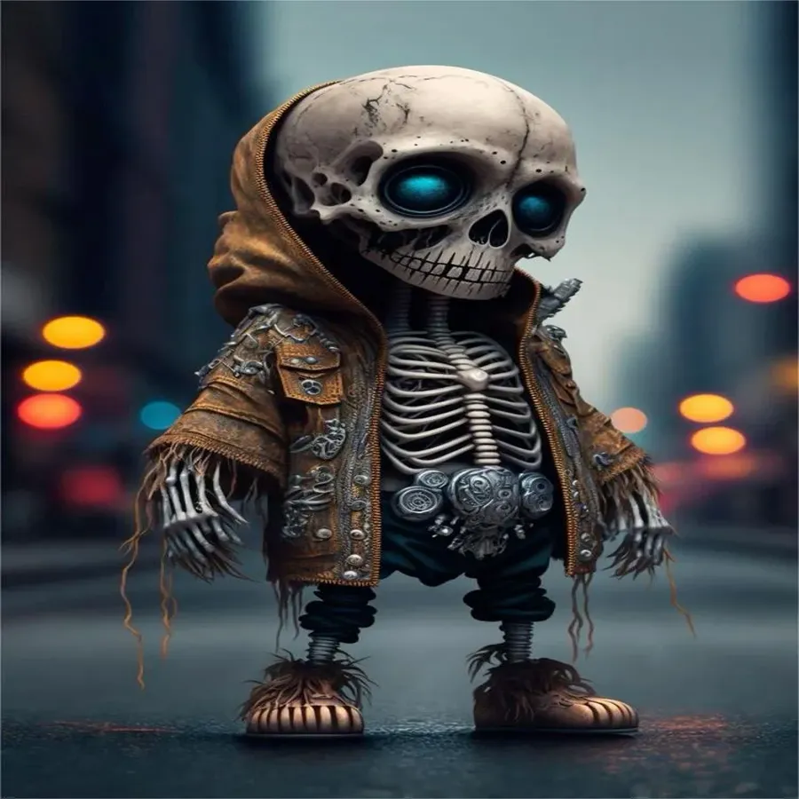 Cool skeleton figurines-Halloween