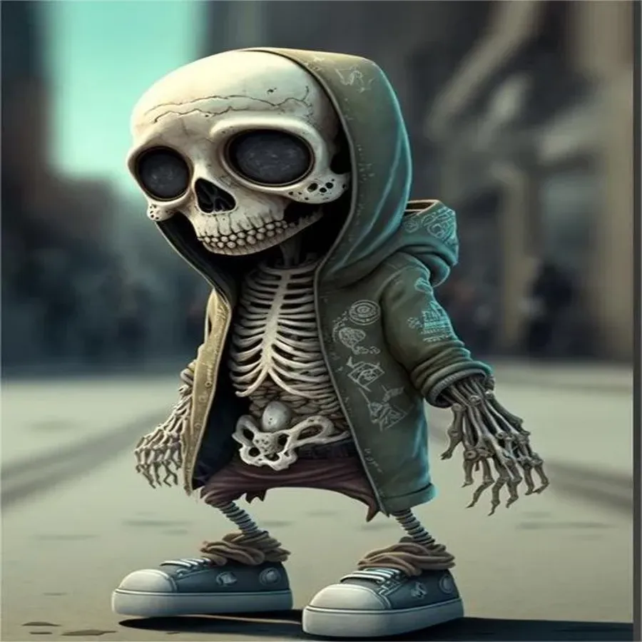 Cool skeleton figurines-Halloween