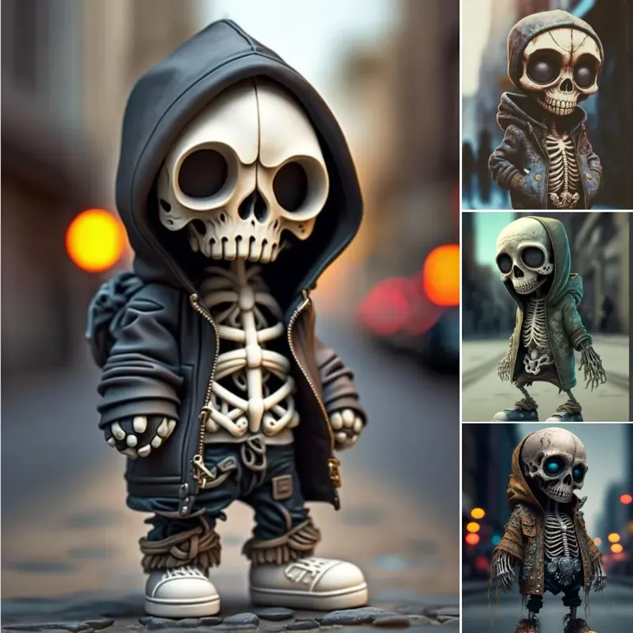 Cool skeleton figurines-Halloween