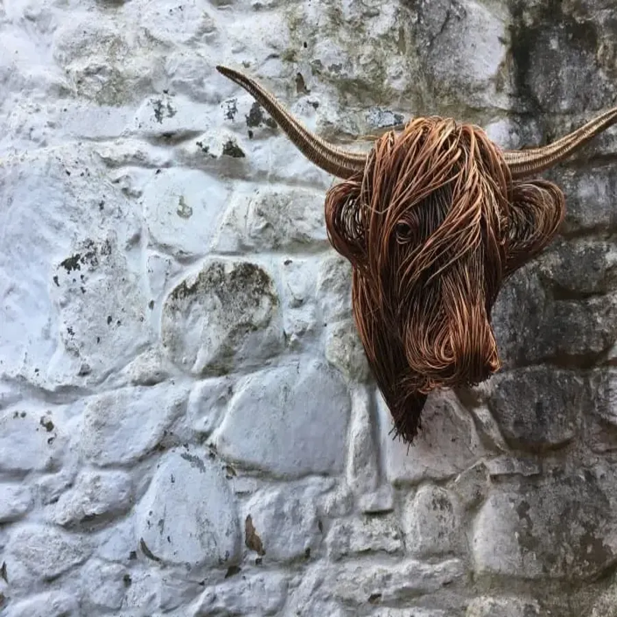 Woven Willow Highland Cow - Halloween