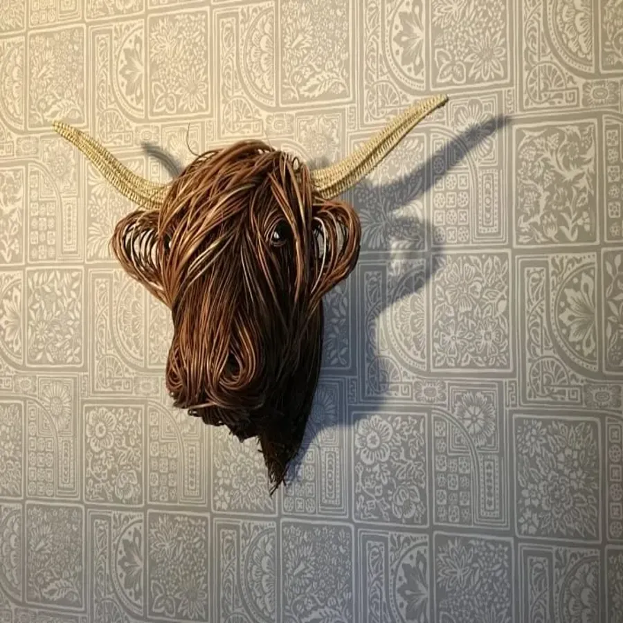 Woven Willow Highland Cow - Halloween