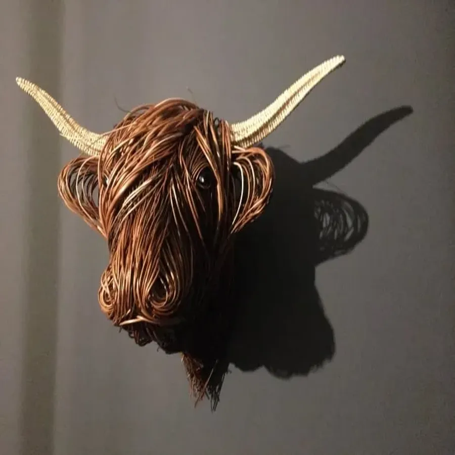 Woven Willow Highland Cow - Halloween