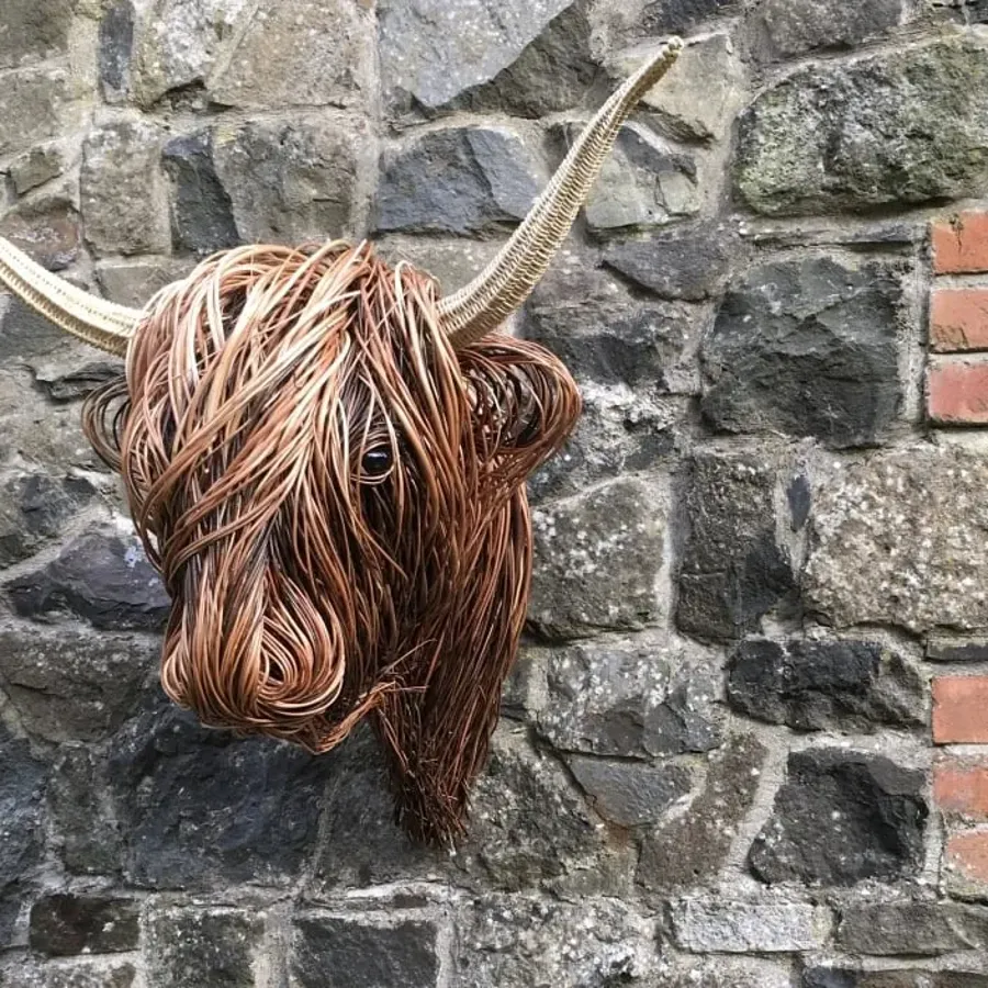 Woven Willow Highland Cow - Halloween