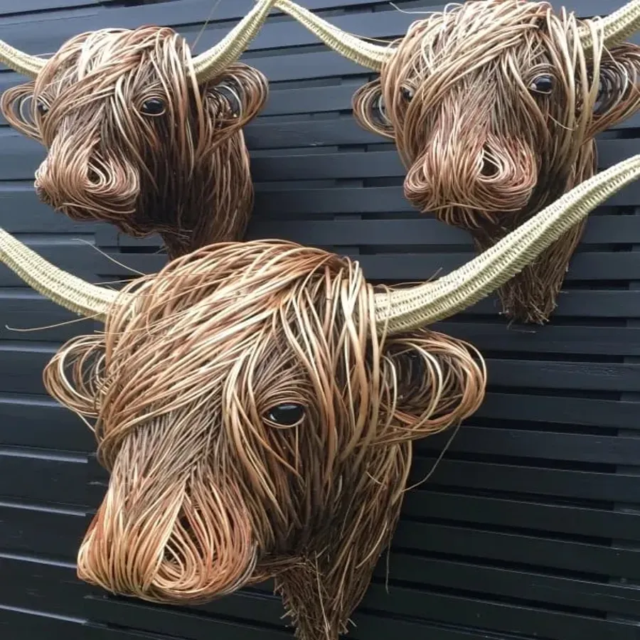 Woven Willow Highland Cow - Halloween