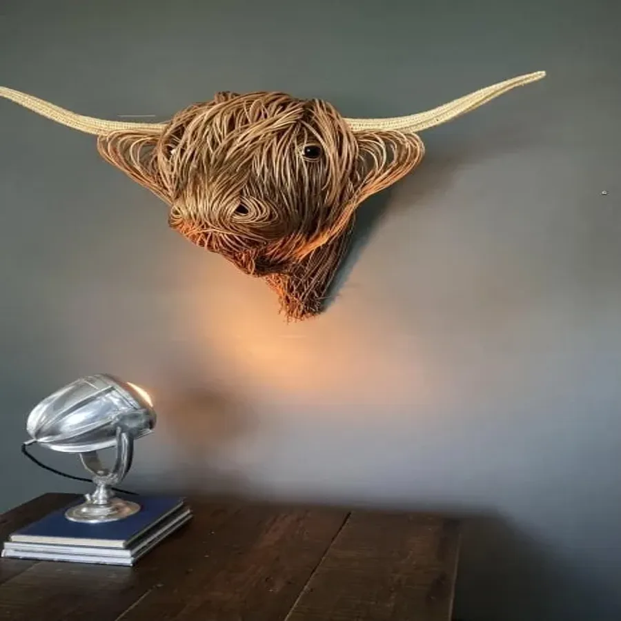 Woven Willow Highland Cow - Halloween