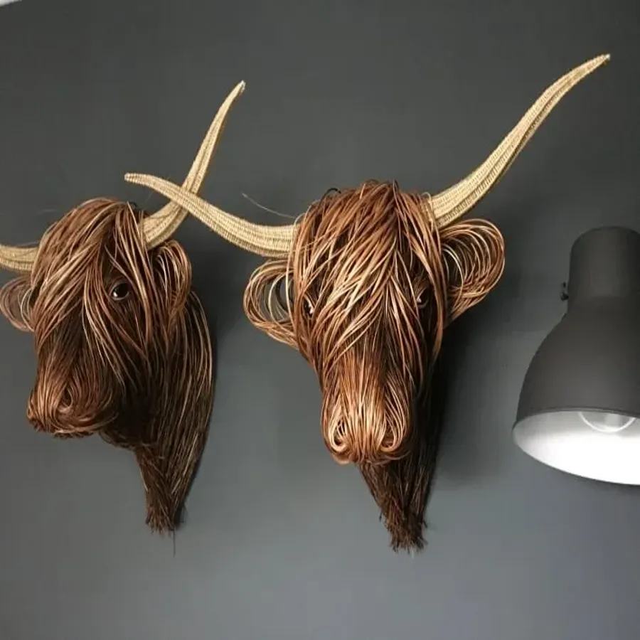 Woven Willow Highland Cow - Halloween