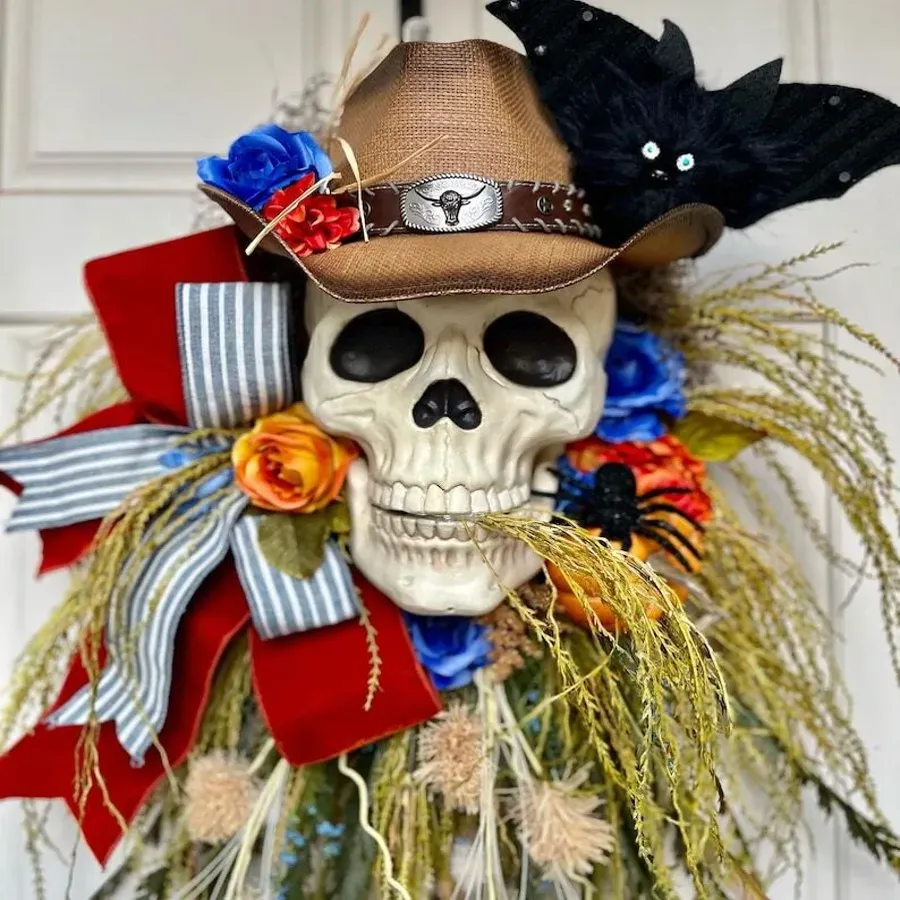 Cowboy Skull Wreath