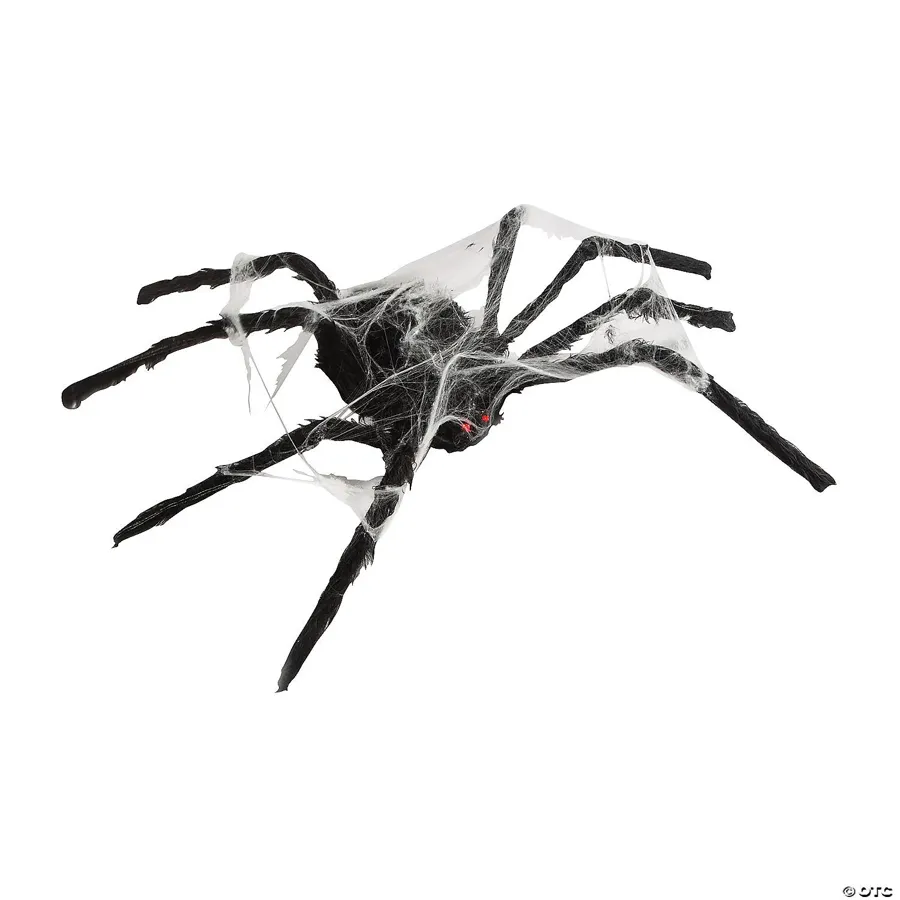 24 Inch Animated Walking Spider with Web Halloween Decoration