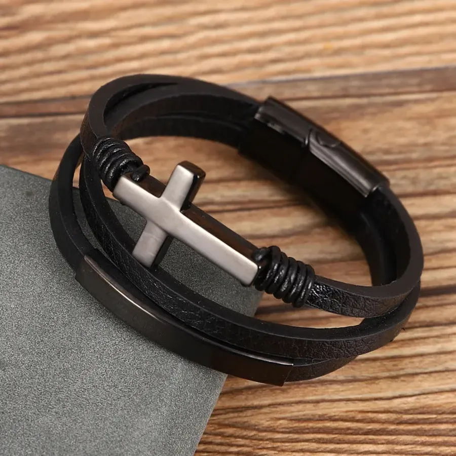 Multilayer Cross Bracelet