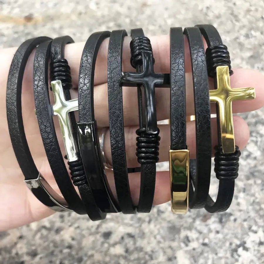 Multilayer Cross Bracelet