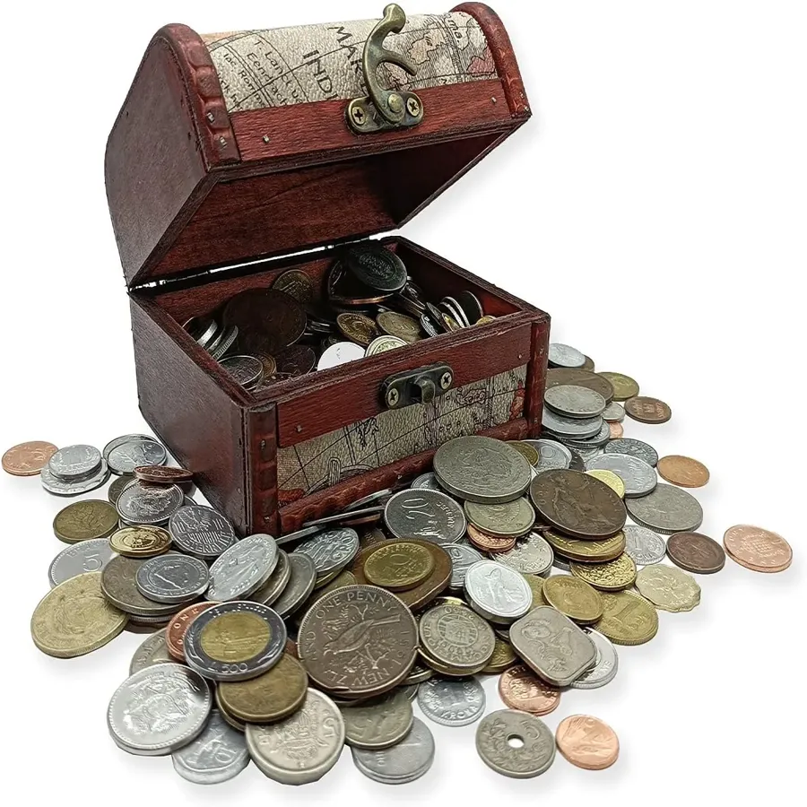 Coin Collection - World Currency Treasure Chest