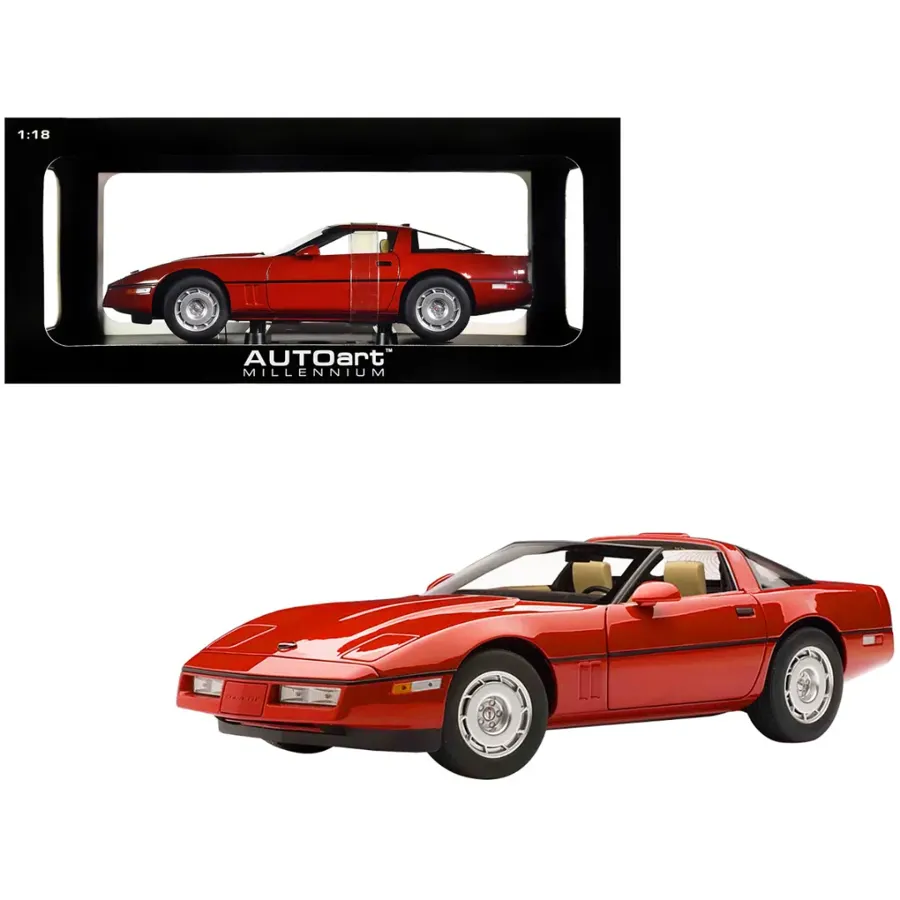 1986 C4 Corvette Bright Red 1/18 Diecast Model Car