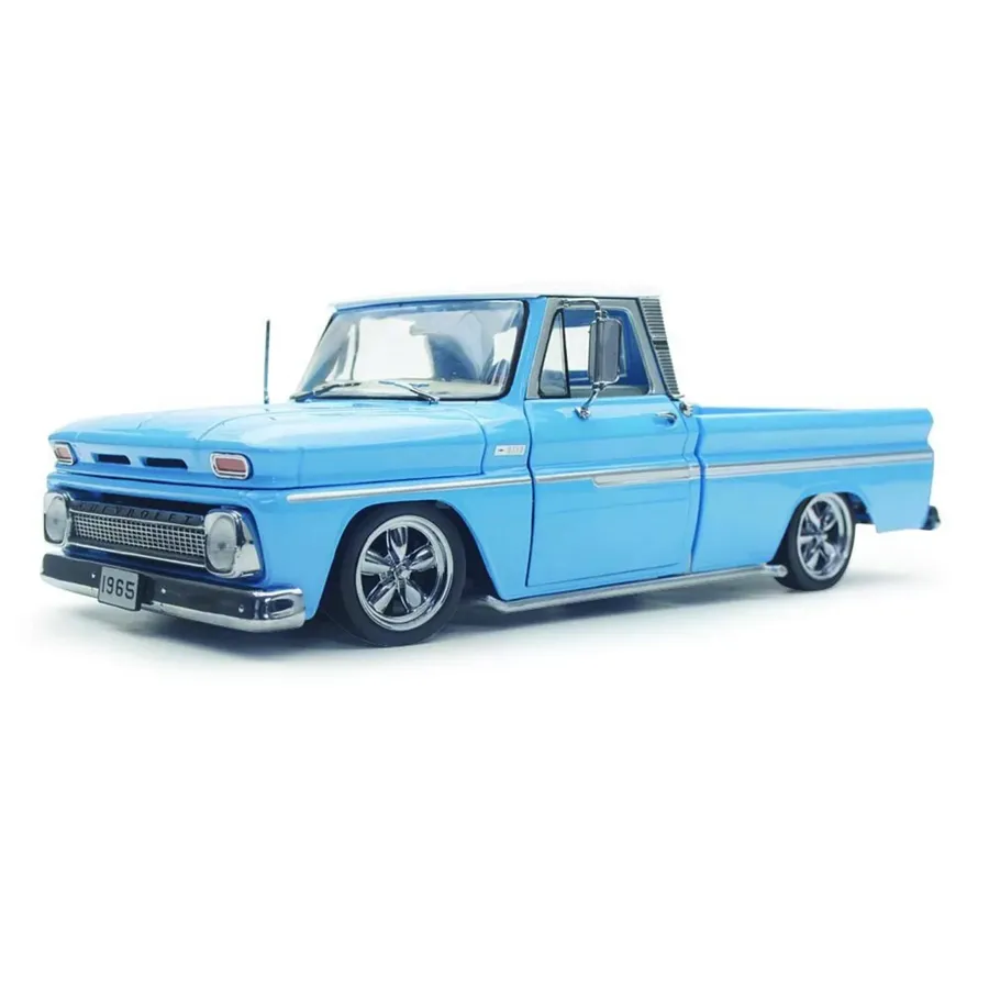 1965 Chevy C-10 Styleside Custom Pickup - Blue 1:18 Scale Diecast